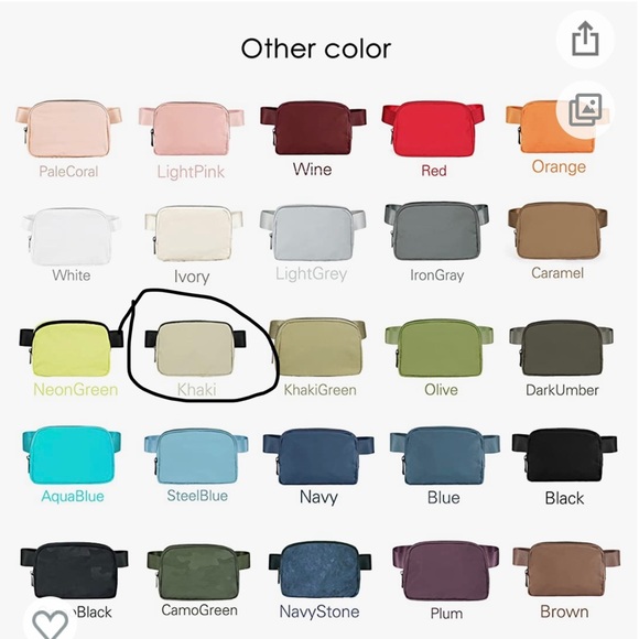 Lot of 2 ODODOS Unisex Mini crossbody Belt Bag in Khaki - Picture 10 of 10